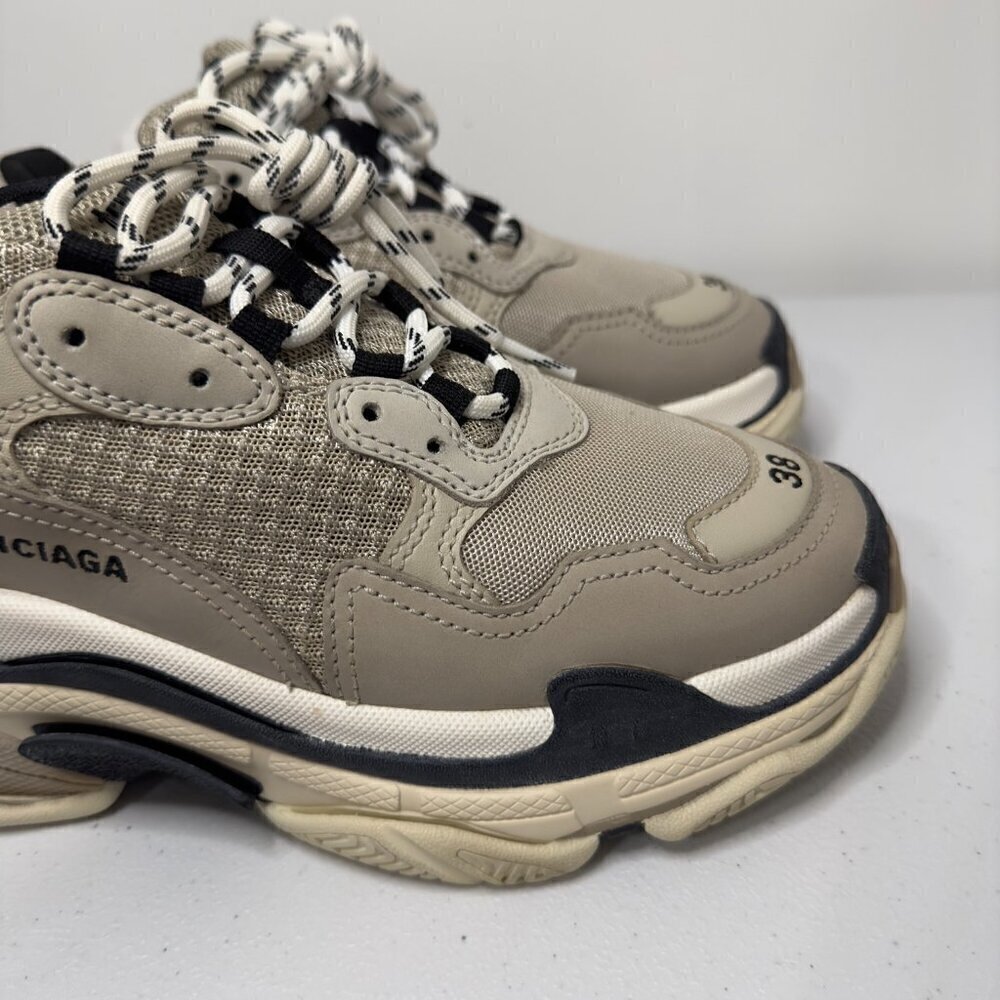Balenciaga Beige Triple S Sneaker - Picture 7 of 16